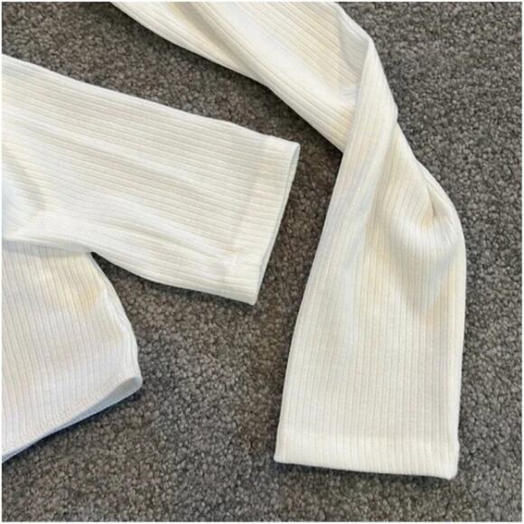 ASTR The Label Bodysuit Ribbed Winter White M NWT - Picture 7 of 9